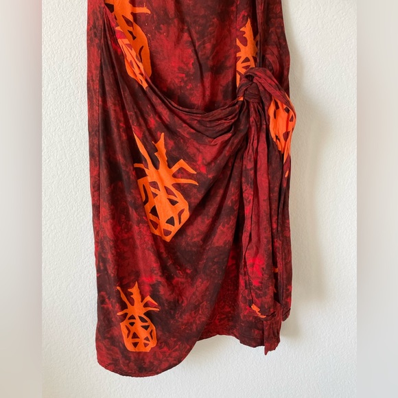 PINEAPPLE MOON Sleeveless Wrap Dress Size M - Picture 3 of 8
